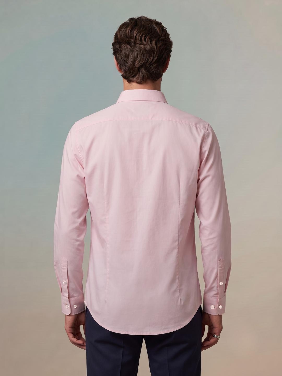 Iconic Men Pink Graphic Slim Fit Cotton Shirt