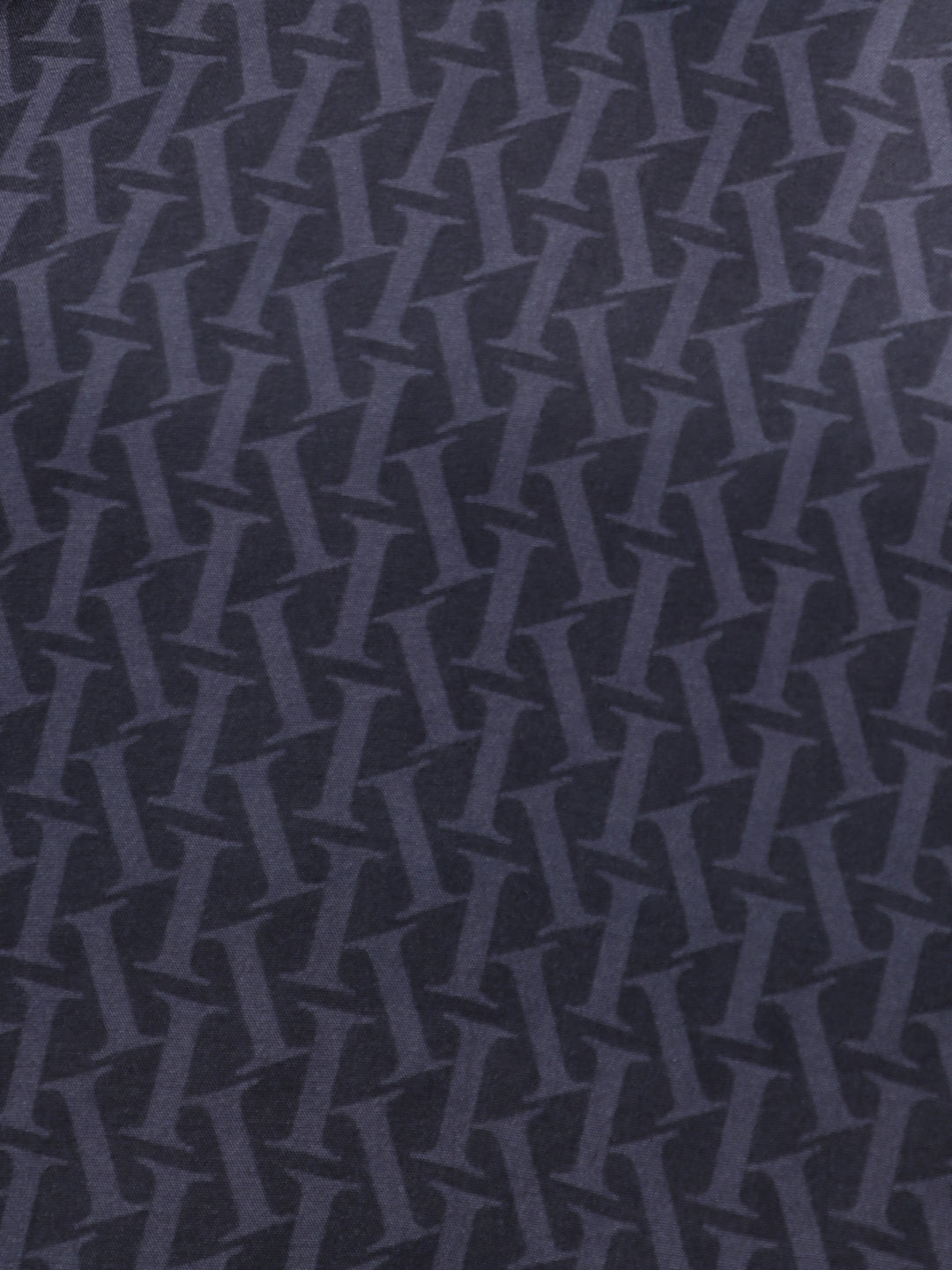 Iconic Women Navy Blue Printed Round Neck Full Sleeves Top