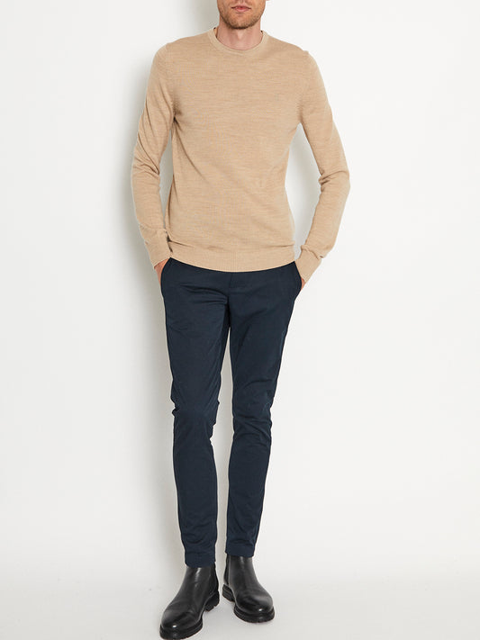 Bruun & Stengade Men Beige Printed Round Neck Sweater