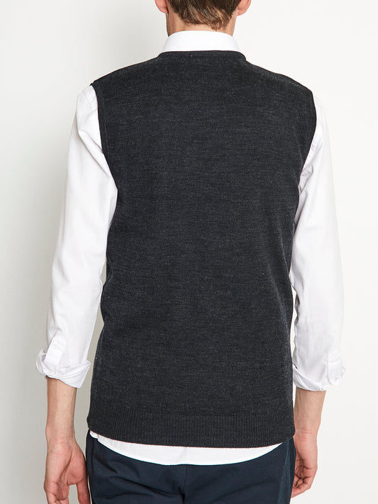 Bruun & Stengade Men Grey Printed Round Neck Sweater