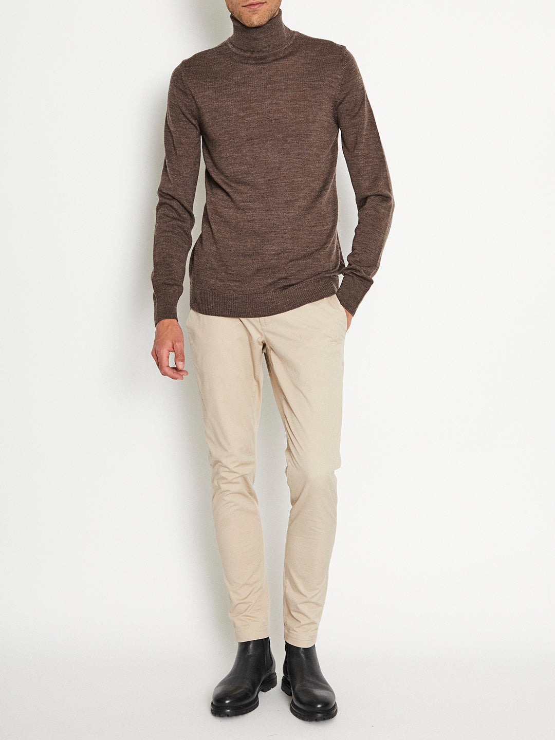 Bruun & Stengade Men Brown Printed Round Neck Sweater