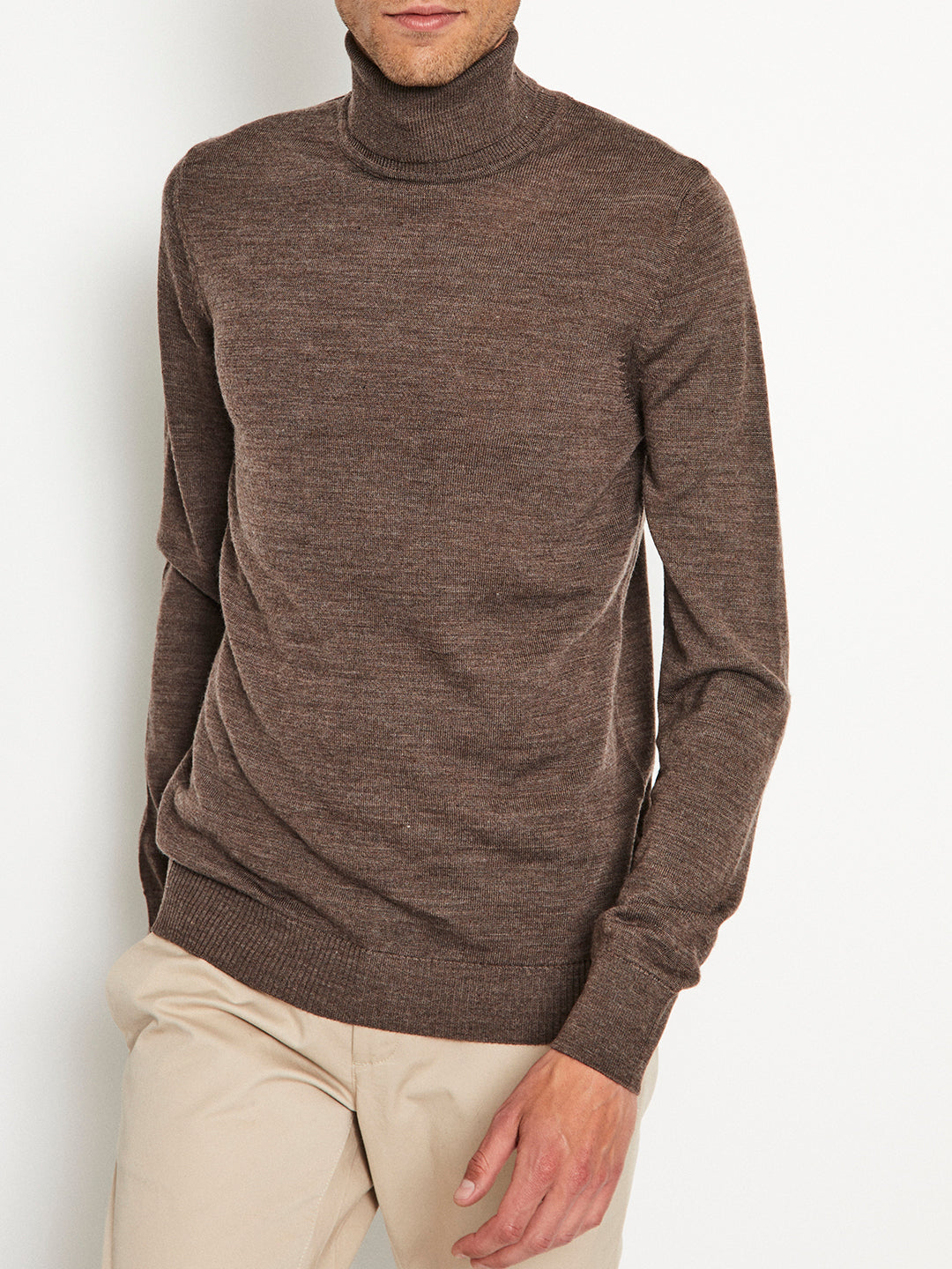 Bruun & Stengade Men Brown Printed Round Neck Sweater