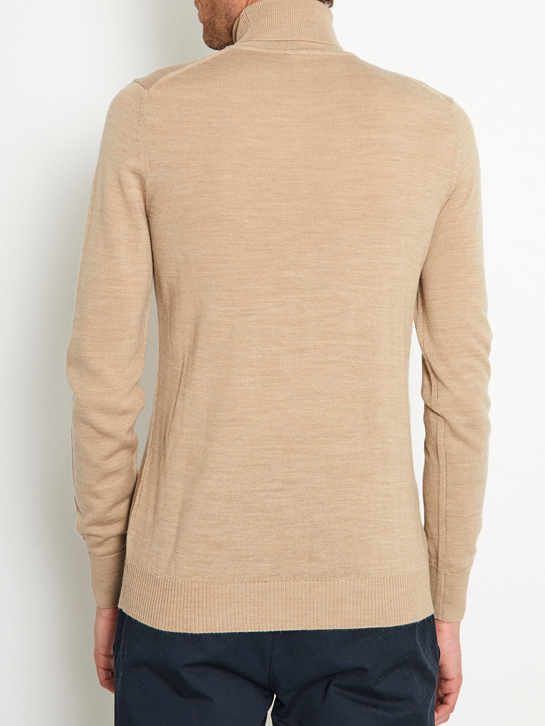 Bruun & Stengade Men Beige Printed Round Neck Sweater