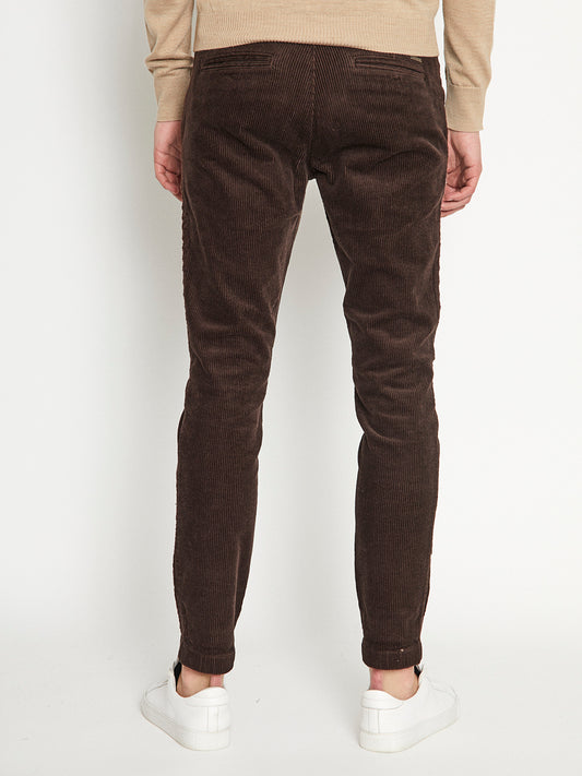 Bruun & Stengade Men Brown Solid Slim Fit Trouser