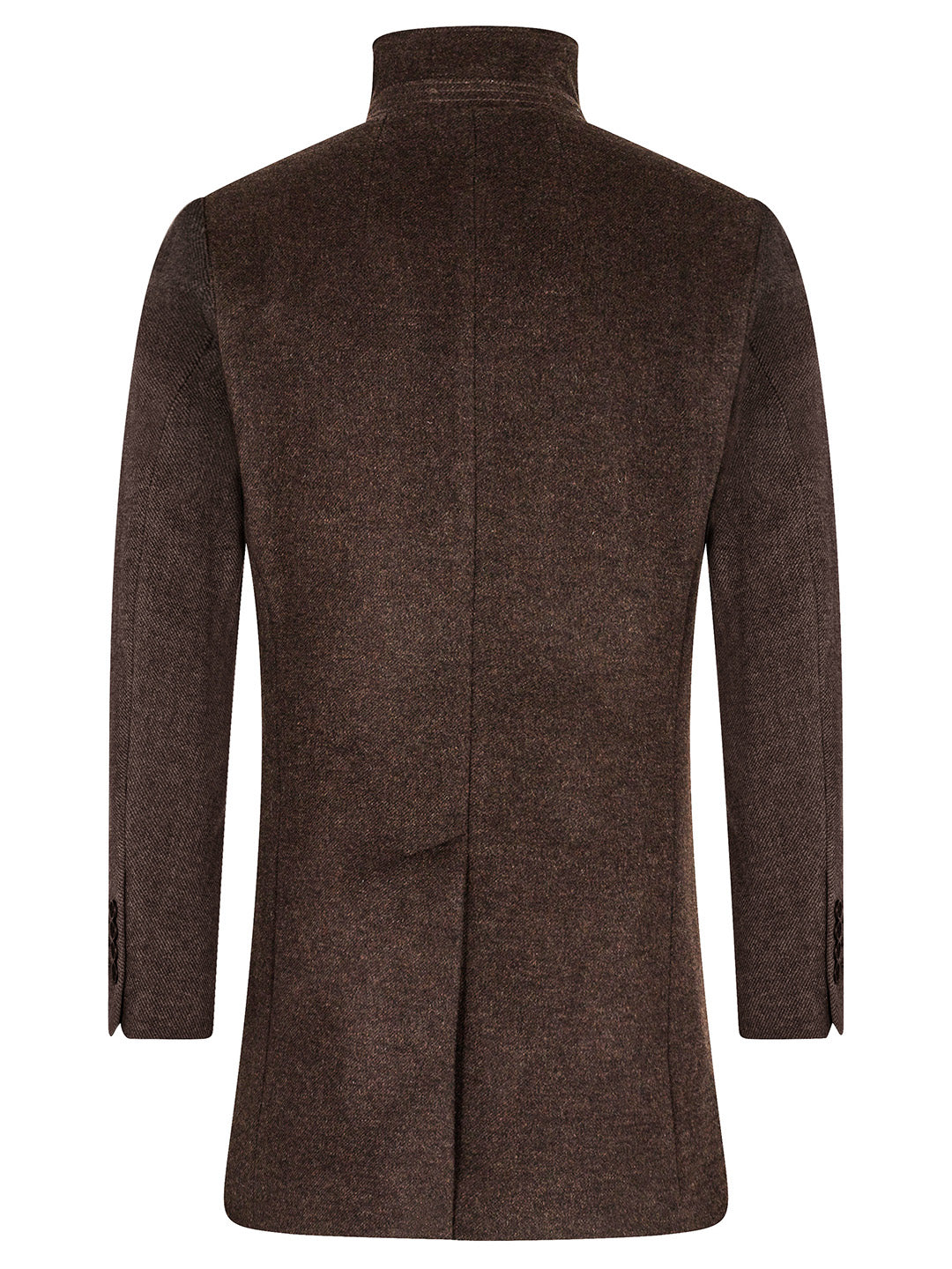 Bruun & Stengade Men Solid Stand Collar Full Sleeves Coat