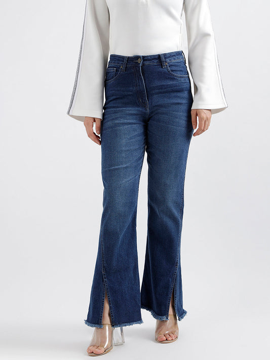 Elle Women Blue Bootcut Jeans