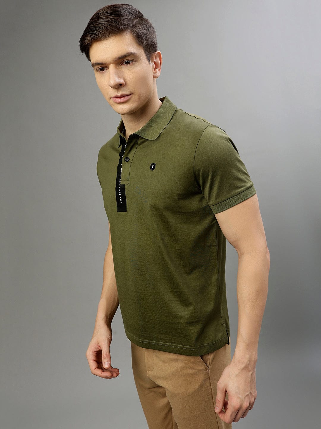 Iconic Men Green Polo Polo Tshirt