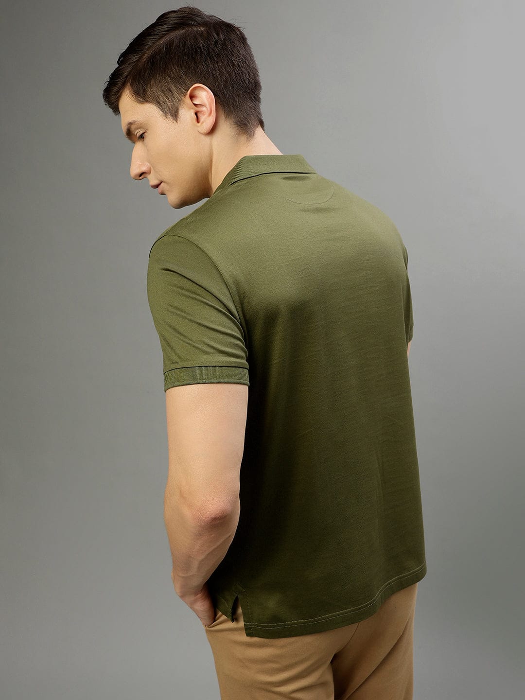 Iconic Men Green Polo Polo Tshirt