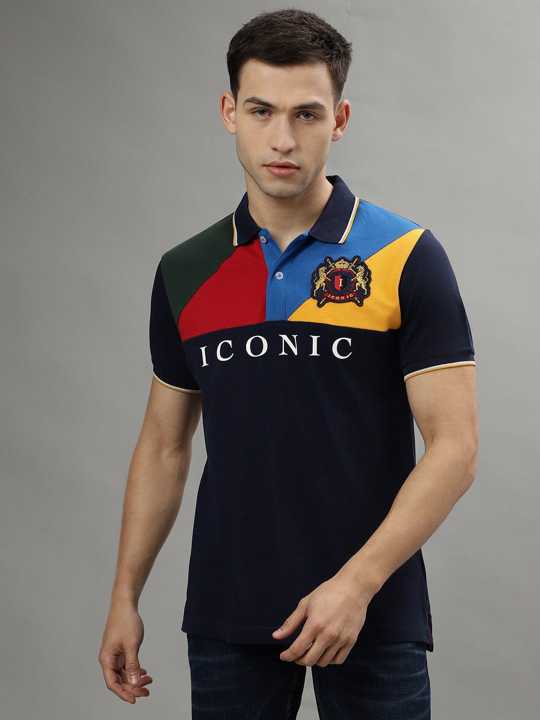 Iconic Men Multi Polo Tshirt