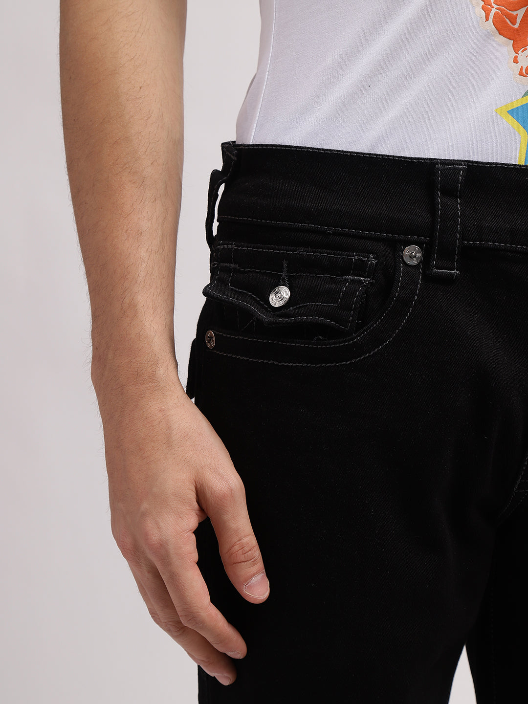Shop True Religion SN Ricky Flap Straight Fit Black Mid-Rise Solid