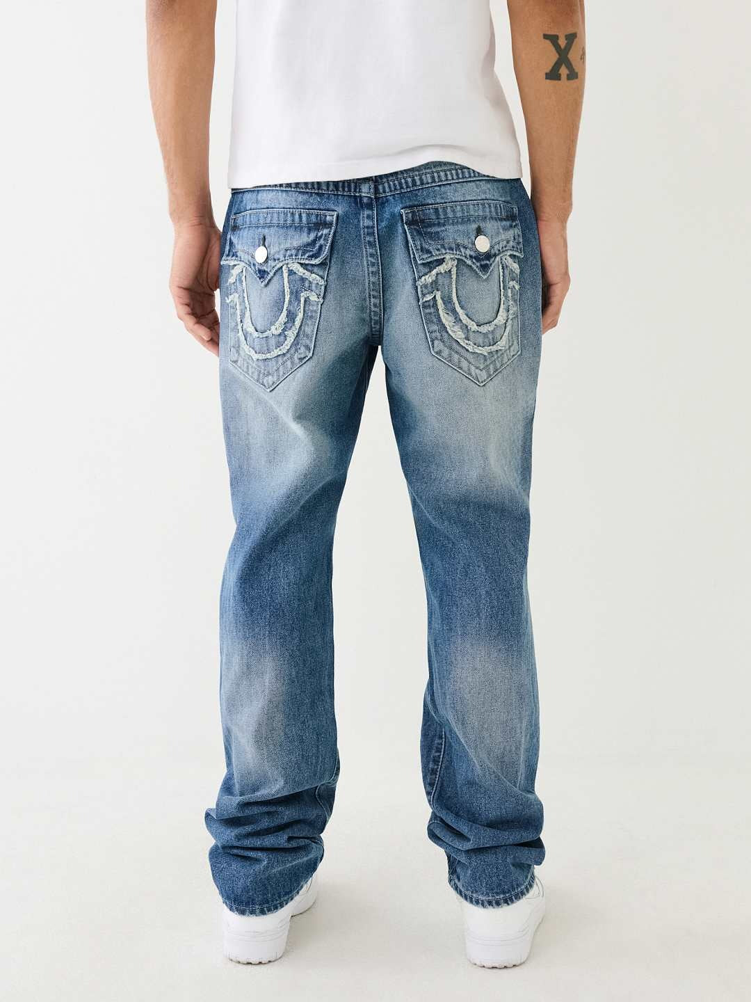 True Religion Men SN Ricky Straight Fit Light Wash Jeans