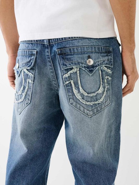 True Religion Men SN Ricky Straight Fit Light Wash Jeans