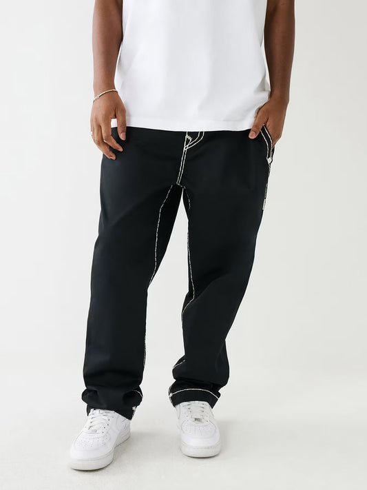 True Religion Men SUPER T Bobby Oversized Fit Mid Rise Jeans