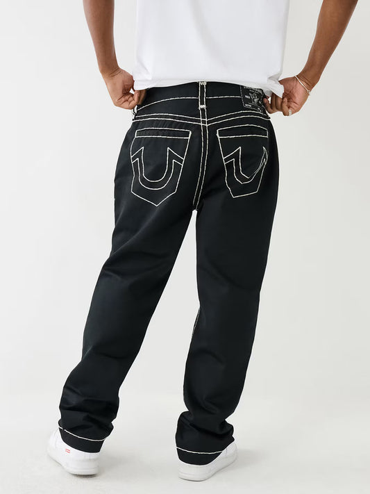 True Religion Men SUPER T Bobby Oversized Fit Mid Rise Jeans