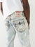 True Religion Super T Ricky Straight Fit Blue Mid-Rise Solid Jeans