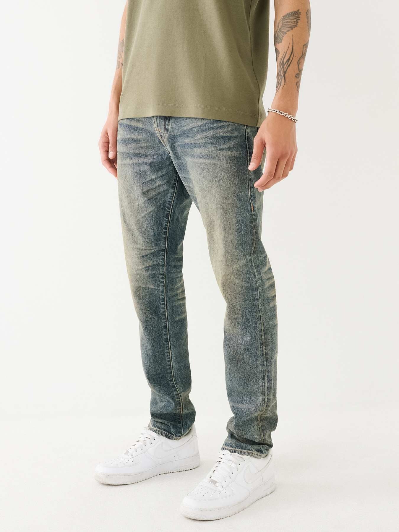 True Religion Men SN Rocco Slim Fit Light Wash Jeans