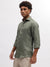 Bruun & Stengade Men Green Solid Cutaway Collar Full Sleeves Shirt