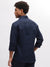 Bruun & Stengade Men Blue Solid Cutaway Collar Full Sleeves Shirt