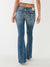 True Religion Super T Joey Flared Blue Low-Rise Solid Jeans