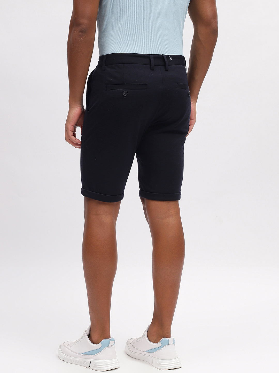 Lindbergh Men Blue Solid Regular Fit Shorts