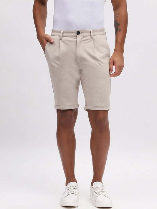 Lindbergh Men White Solid Regular Fit Shorts