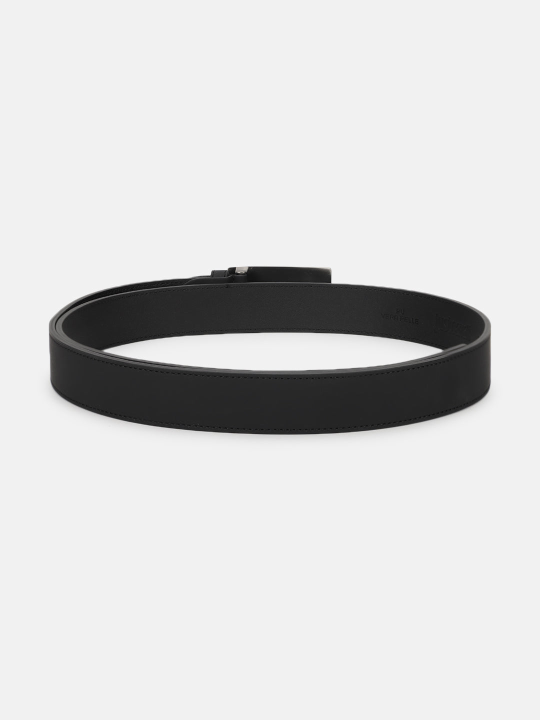 Just Cavalli Men Black Solid Push Pin Buckle Belt