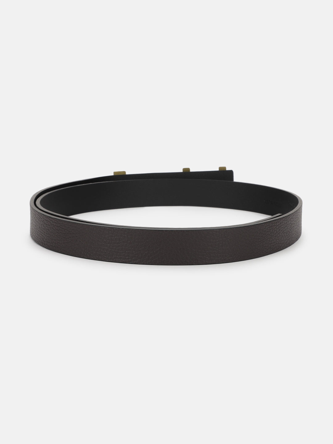 Just Cavalli Men Brown Solid Push Pin Buckle Belt