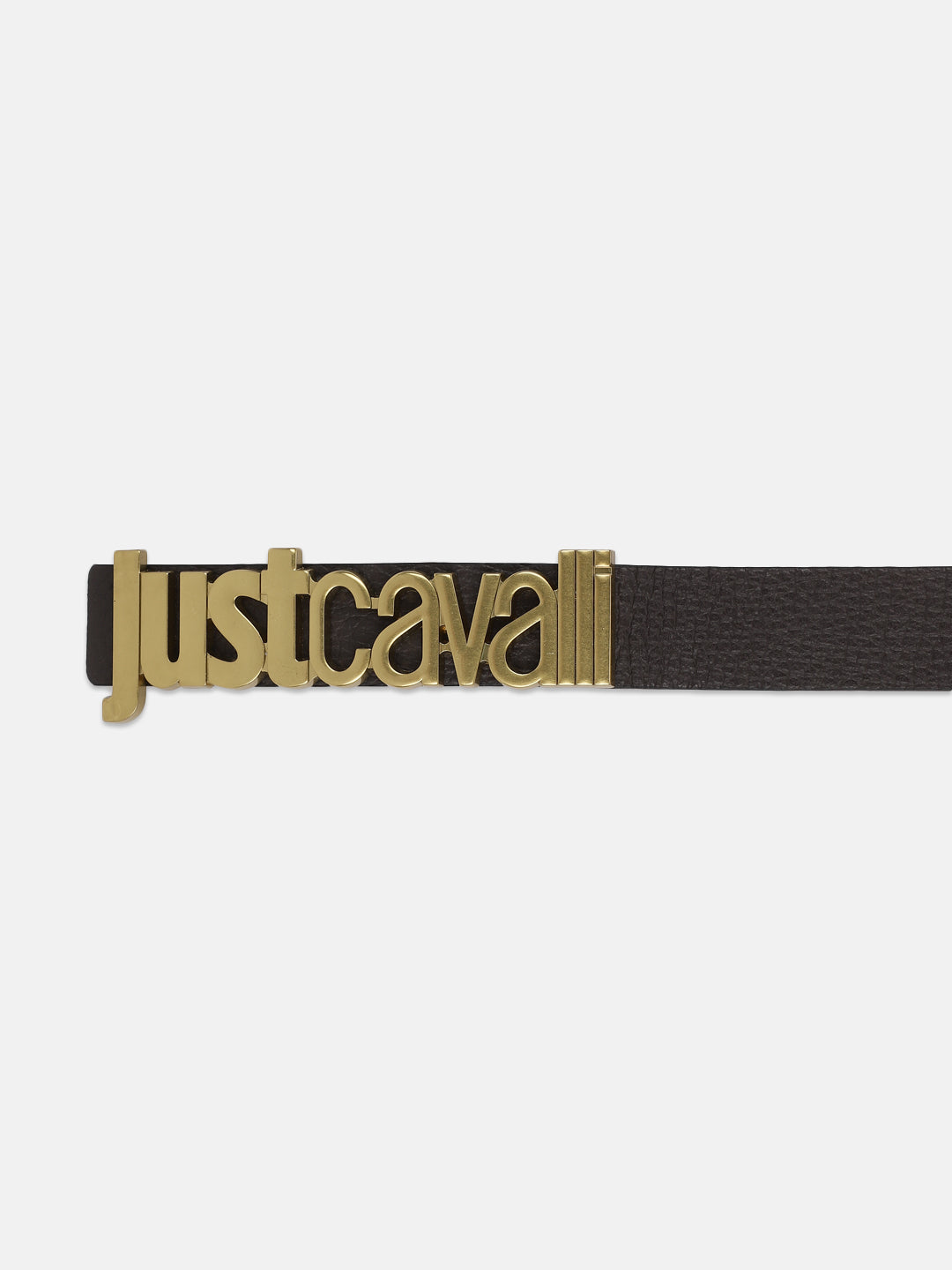 Just Cavalli Men Brown Solid Push Pin Buckle Belt