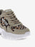 Just Cavalli Women Grey Printed Leather Round Toe Lace-ups Sneakers