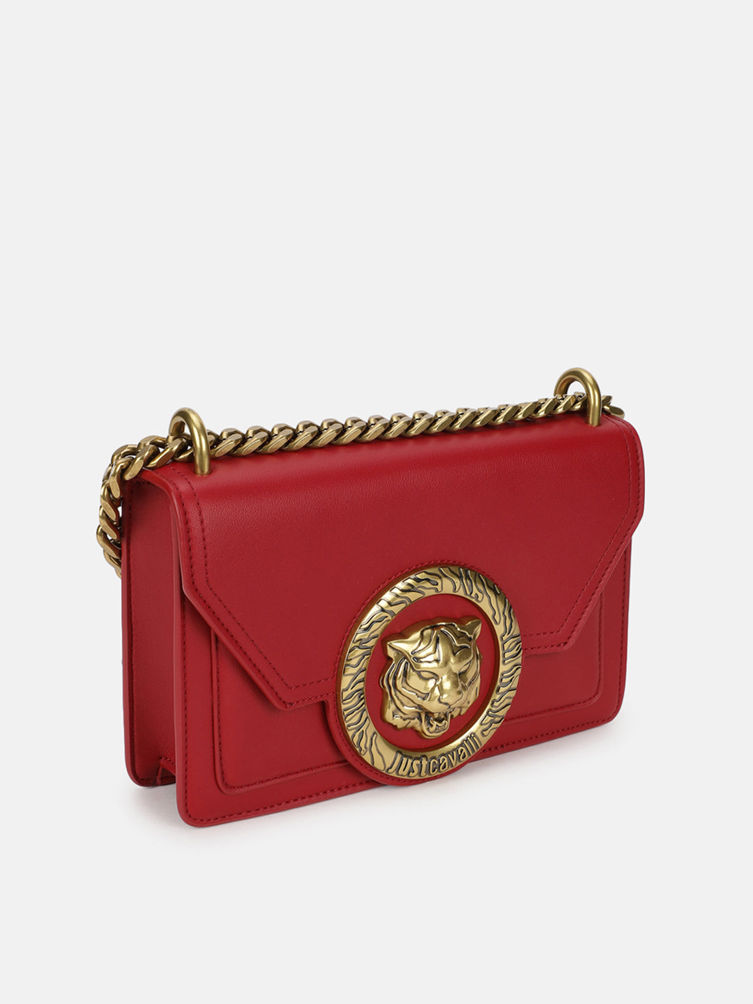 Just Cavalli Women Red Solid Crossbody Bag