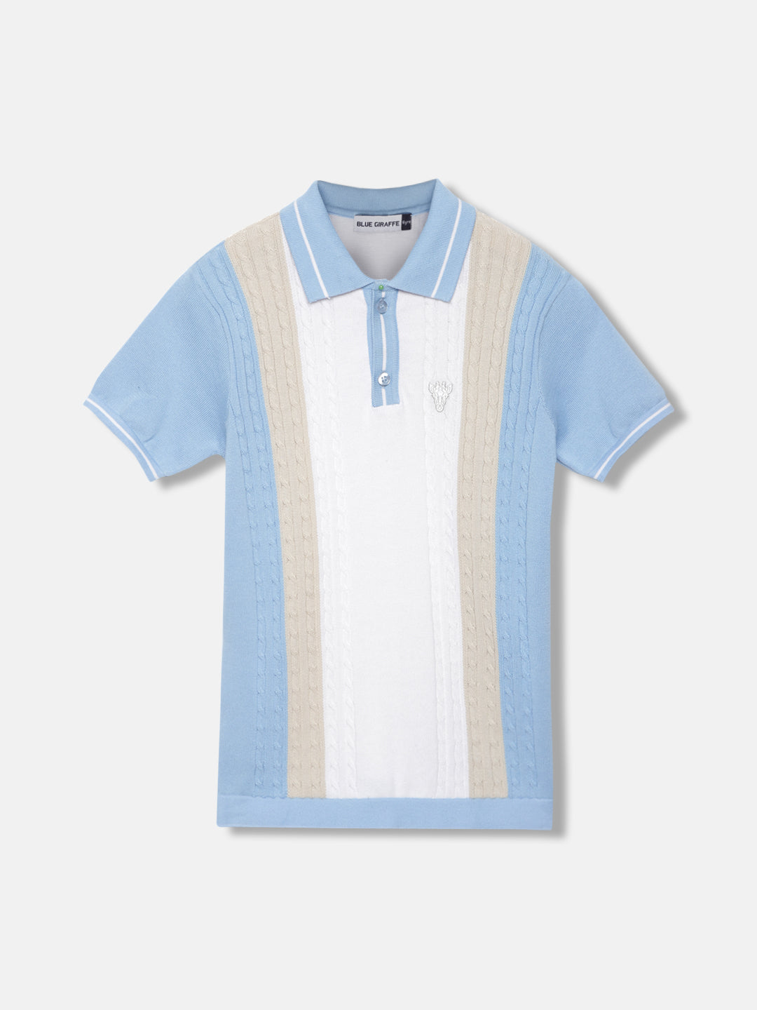 Blue Giraffe Boys Multicolour Colour blocked Polo Collar Short Sleeves T-shirt