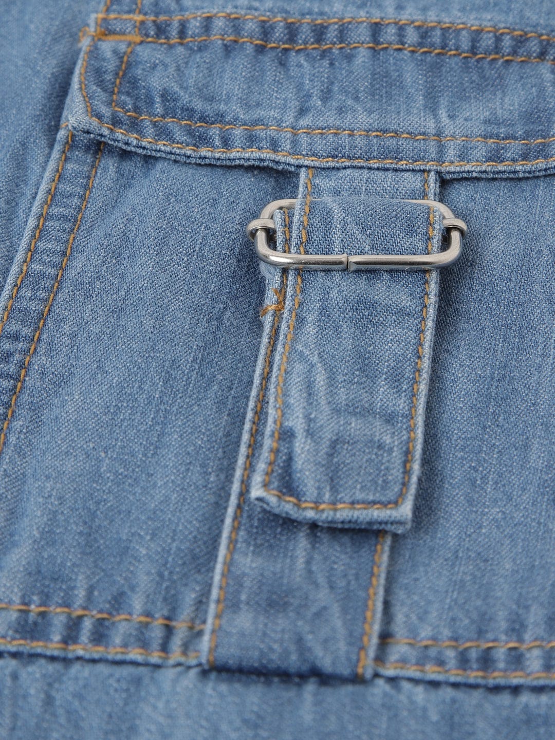 Blue Giraffe Girls Blue Square Neck Dress