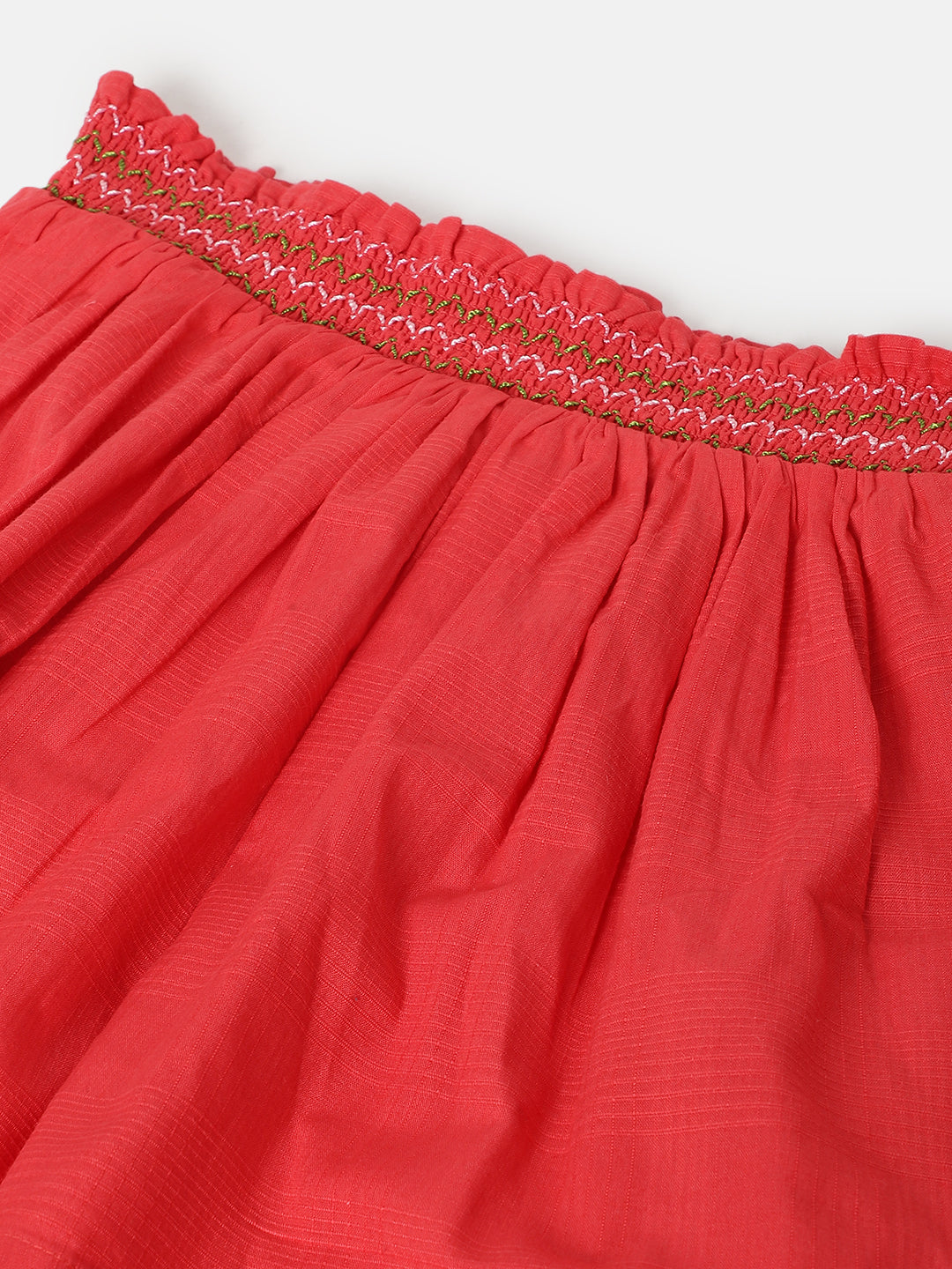 Blue Giraffe Girls Coral Solid Flared Skirt
