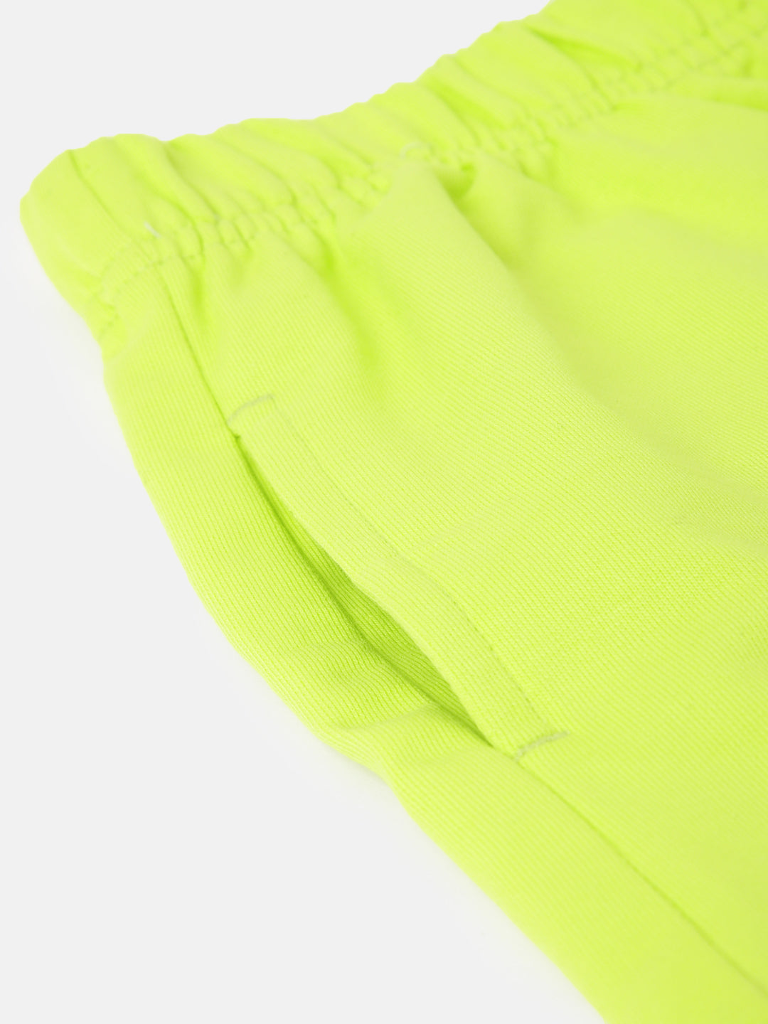 Blue Giraffe Girls Green Solid Regular Fit Shorts