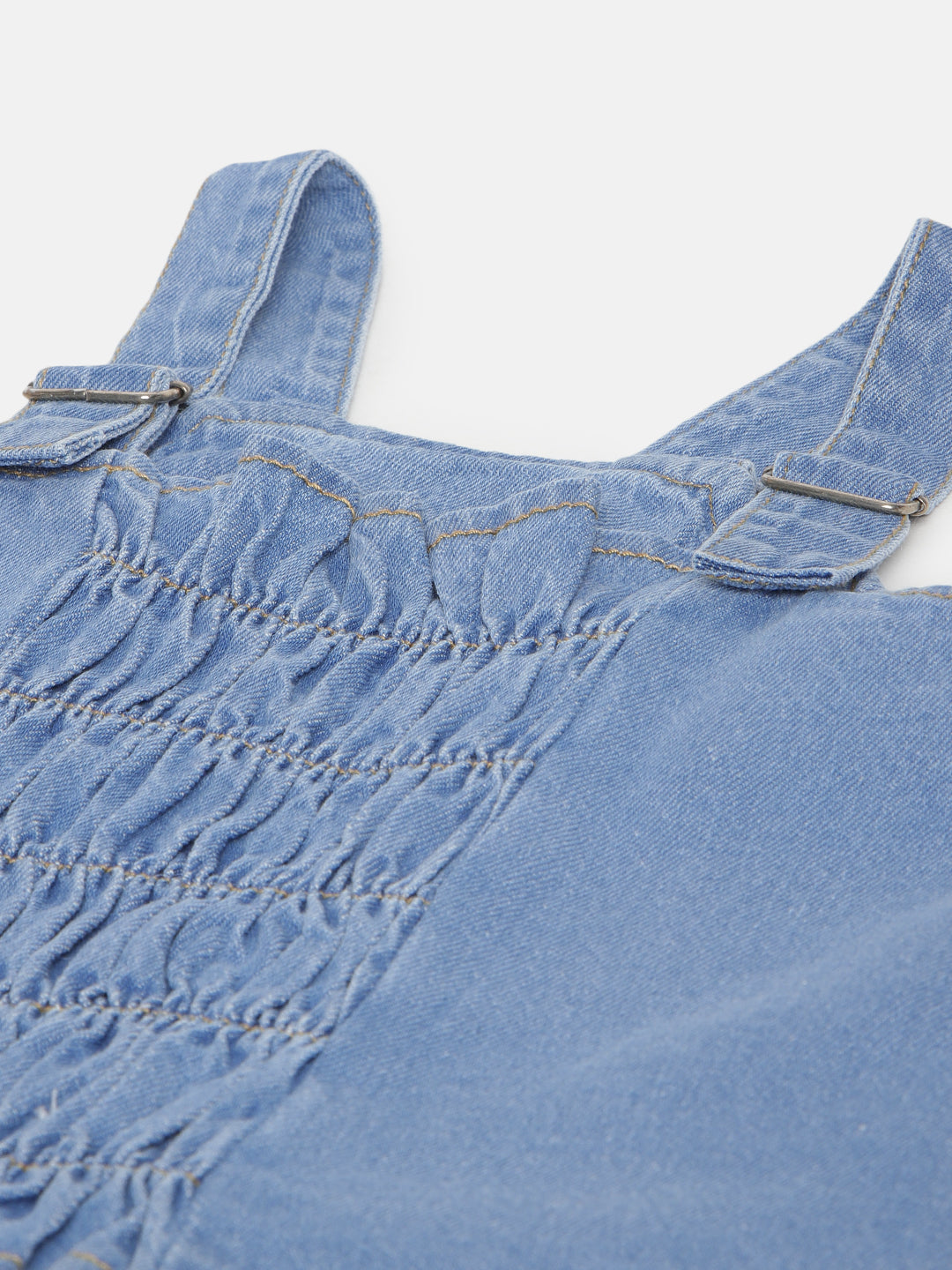 Blue Giraffe Girls Blue Solid Shoulder Straps Sleeveless Top