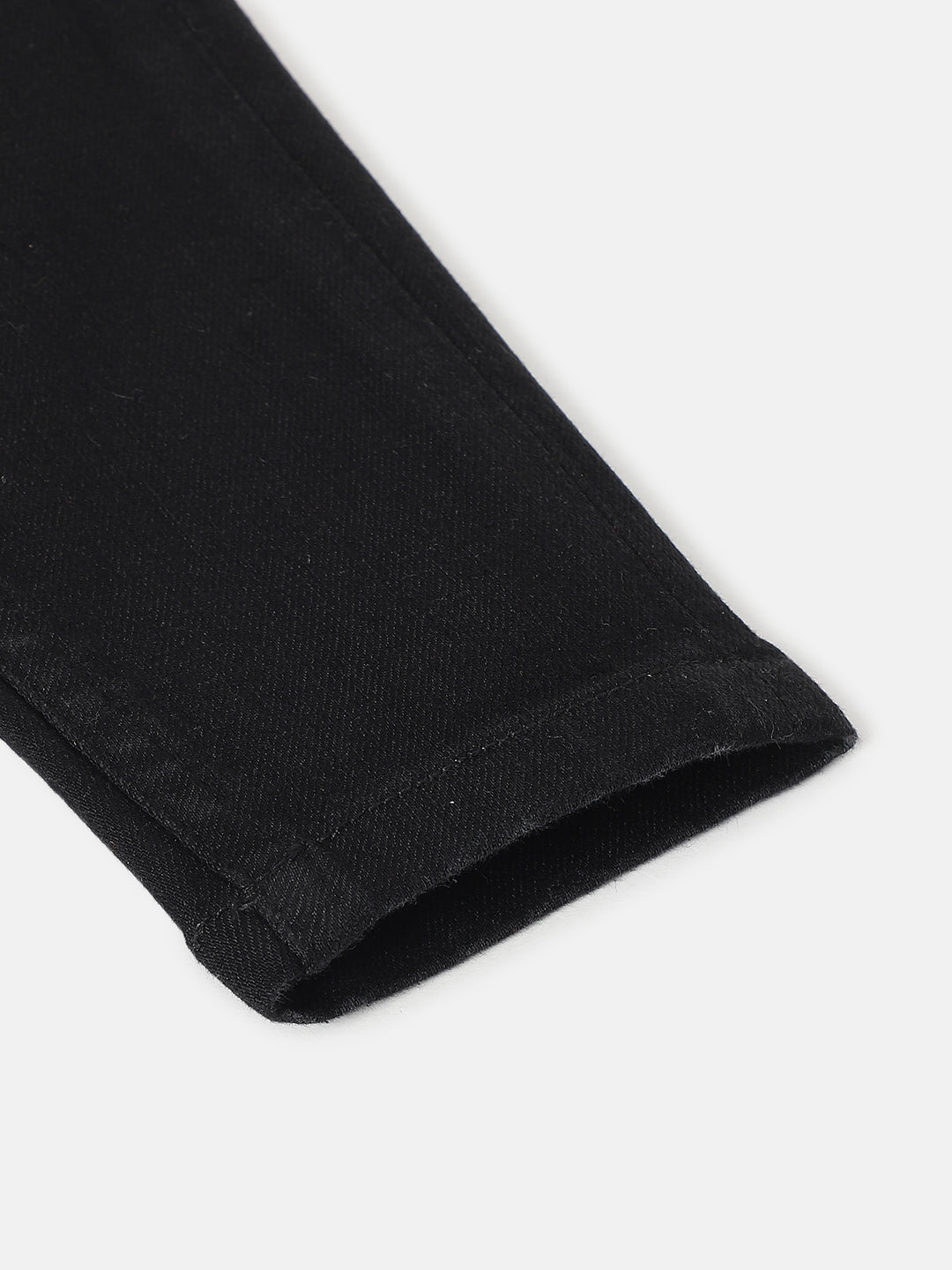 Blue Giraffe Boys Black Solid Slim Fit Jeans