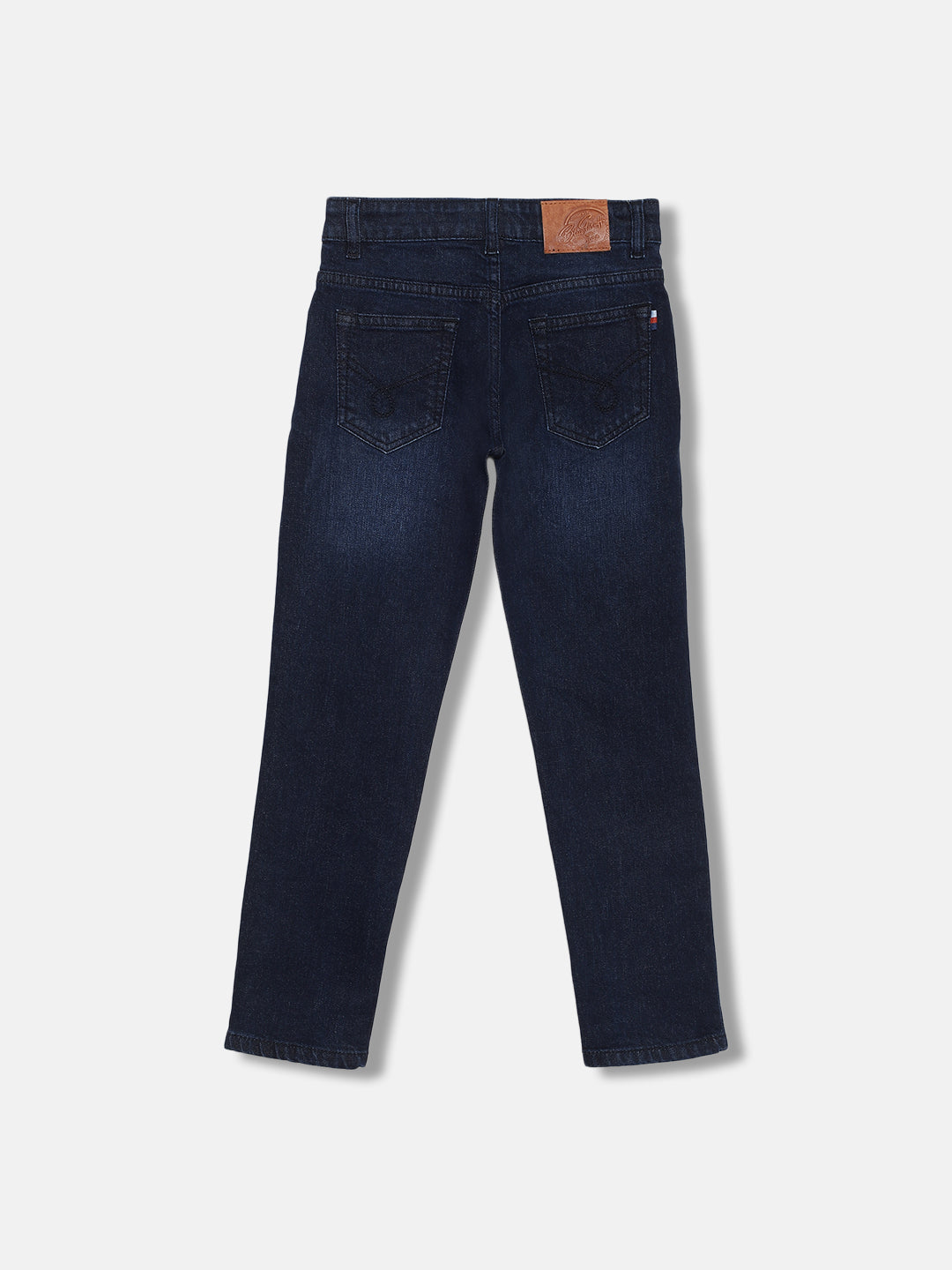 Blue Giraffe Boys Blue Solid Slim Fit Jeans