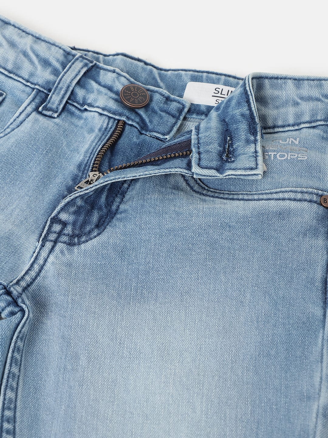 Blue Giraffe Boys Blue Slim Fit Jeans