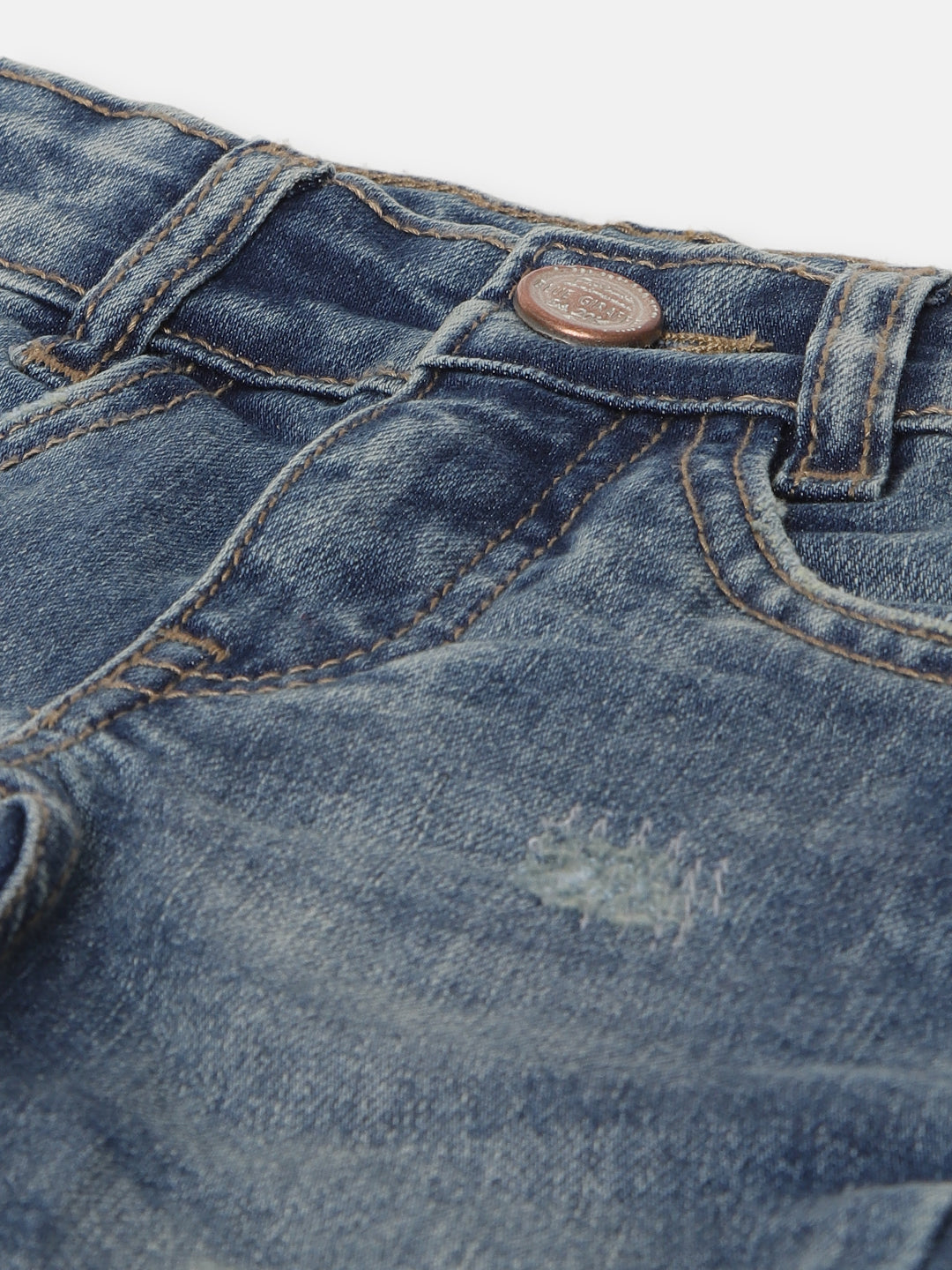 Blue Giraffe Boys Blue Solid Slim Fit Jeans