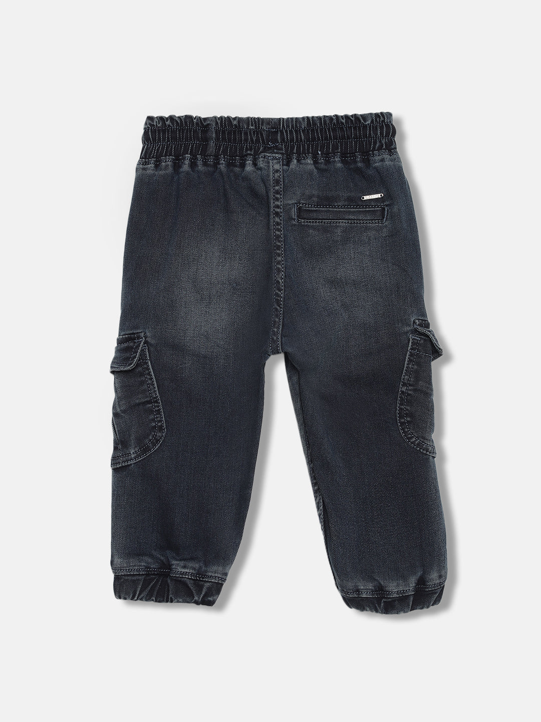 Blue Giraffe Boys Blue Solid Relaxed Fit Jeans