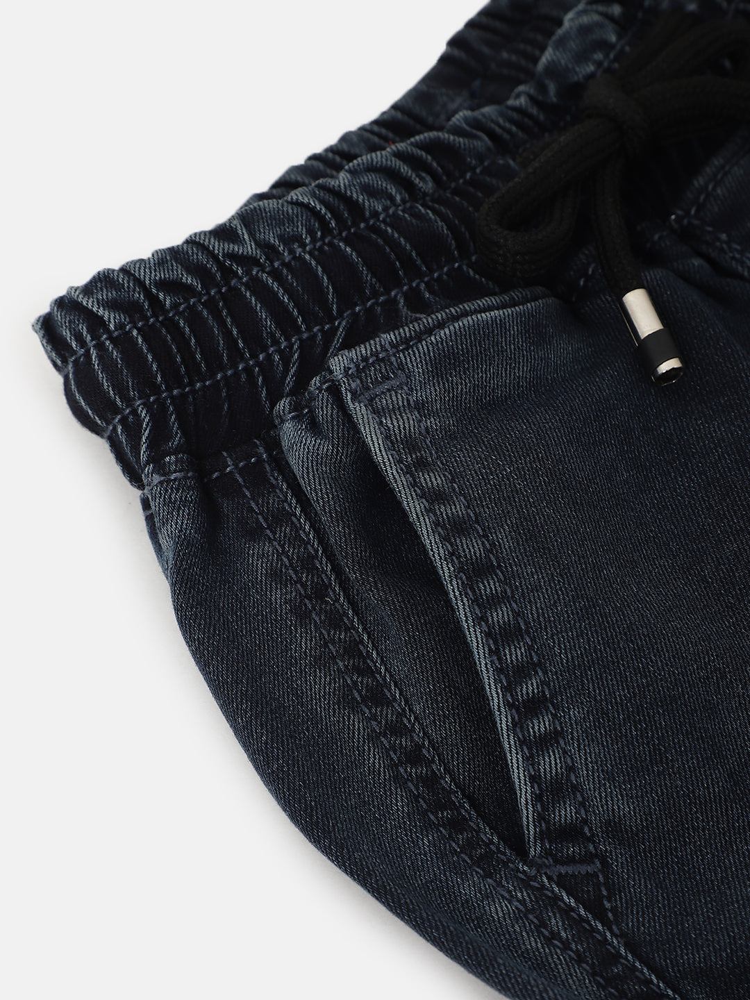 Blue Giraffe Boys Blue Solid Relaxed Fit Jeans