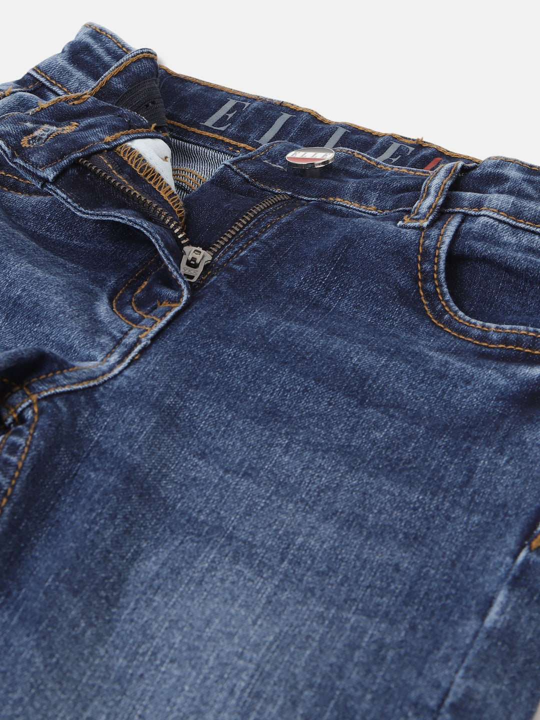 Elle Girls Blue Solid Bootcut Jeans