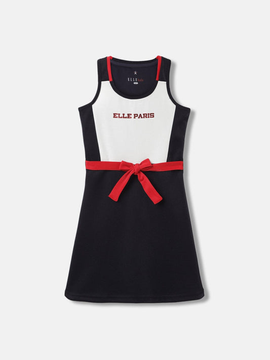 Elle Kids Blue Round Neck Dress