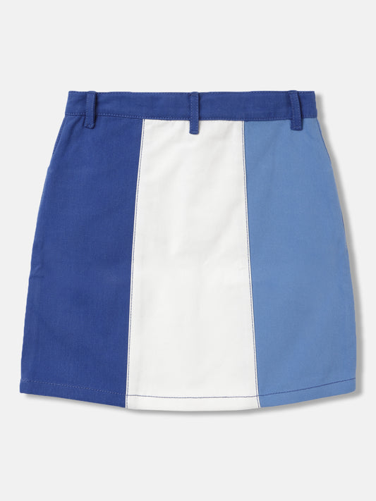 Elle Girls Multi Colour blocked Regular Fit Skirt