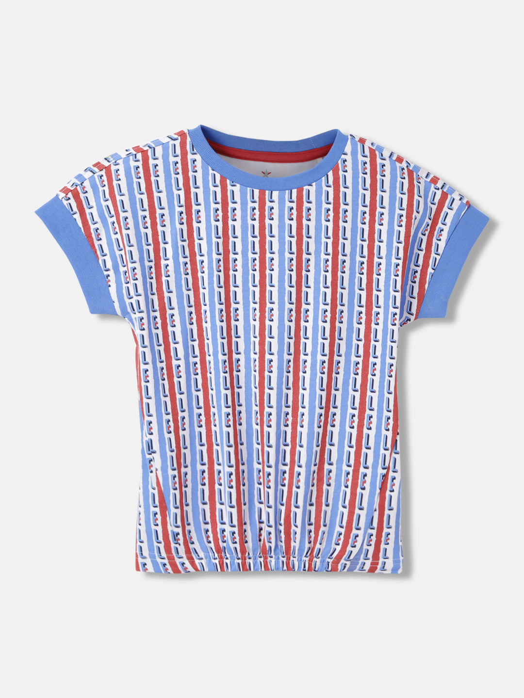 Elle Girls Multi Printed Round Neck Short Sleeves T-Shirt