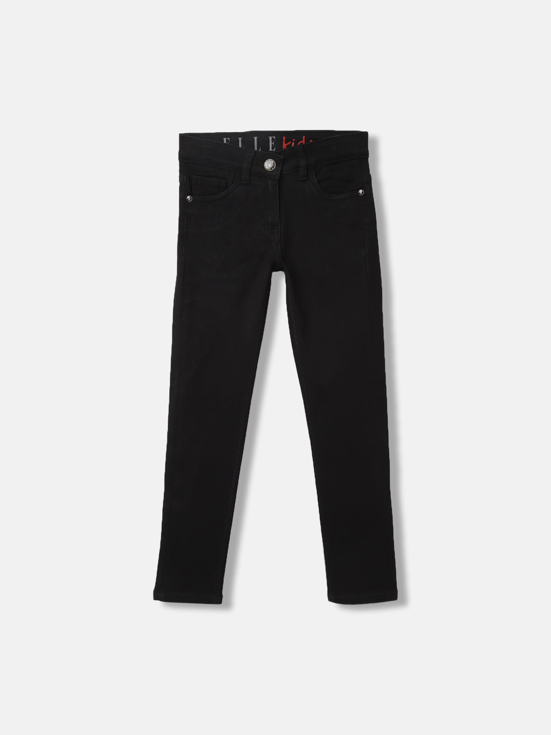 Elle Girls Black Solid Skinny Fit Jeans