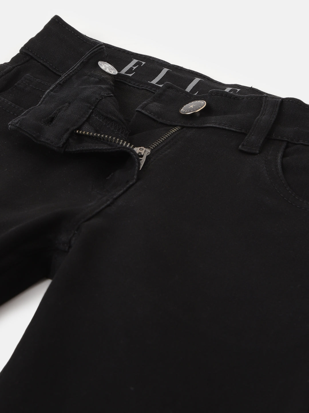 Elle Girls Black Solid Skinny Fit Jeans