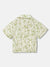 Elle Girls Beige Floral Print Resort Collar Short Sleeves Shirt