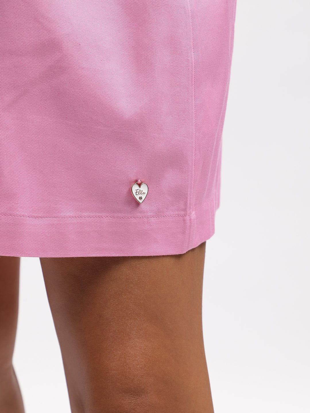 Elle Women Pink V Neck Dress