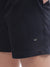 Elle Women Navy Blue Solid Relaxed Fit Shorts